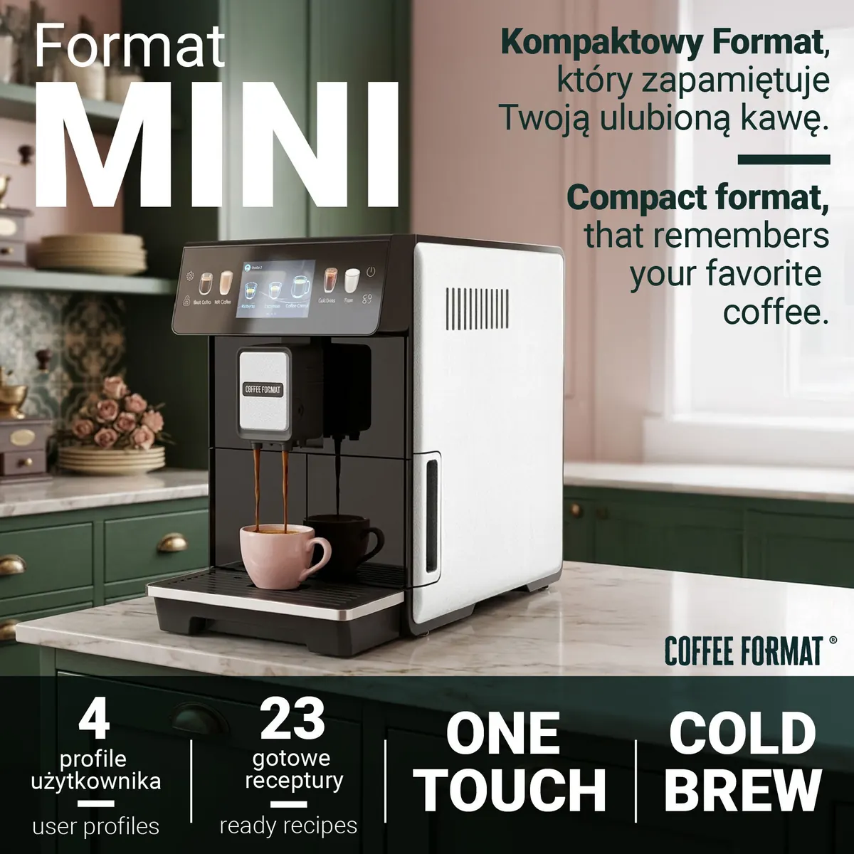 Coffee Format MINI – in a kitchen