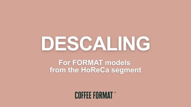 Descaling a commercial coffee machine