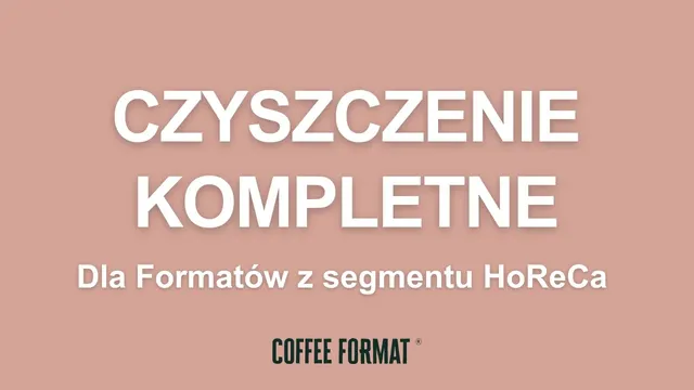 Pełne czyszczenie ekspresu gastronomicznego